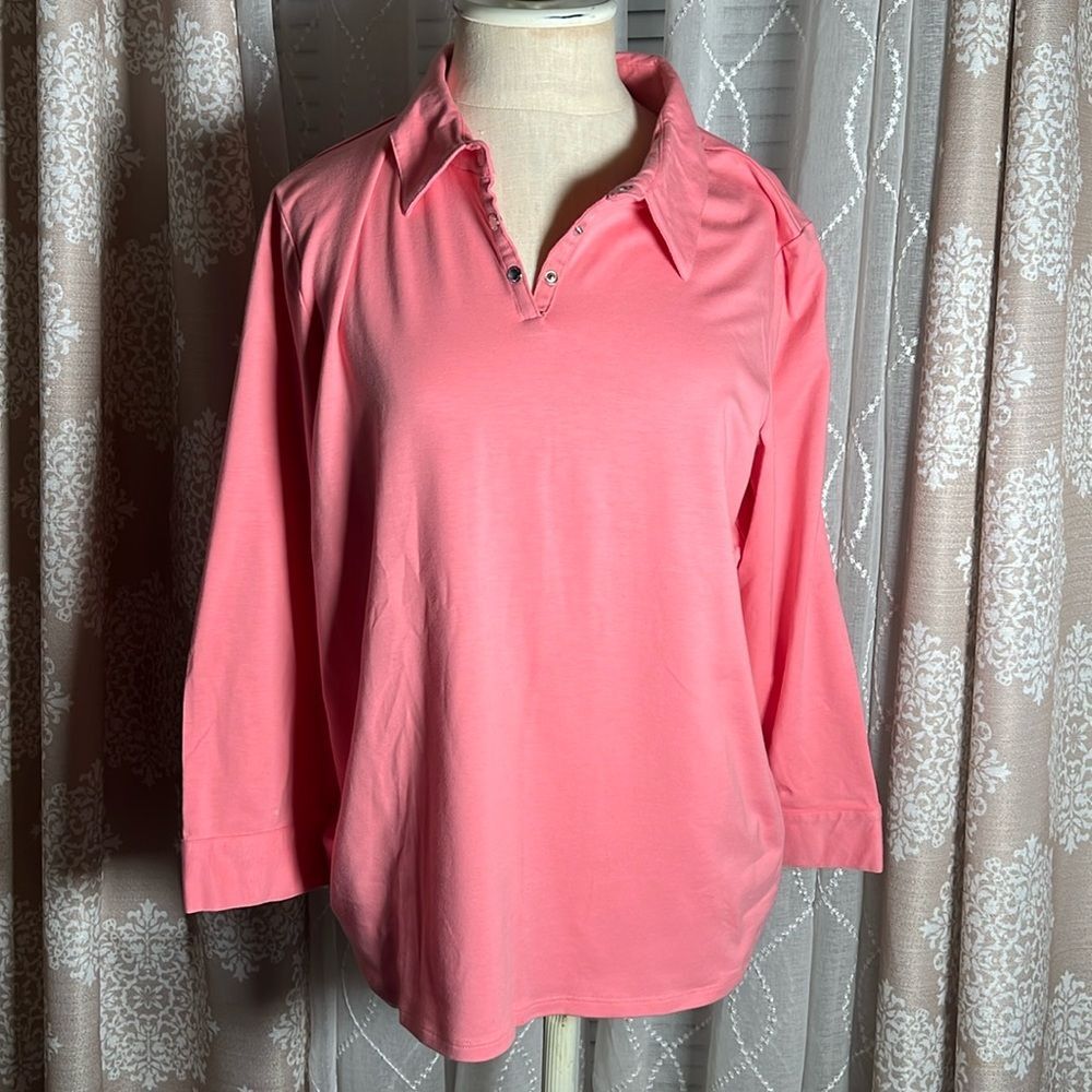 Dialogue Size large  long sleeve collared top